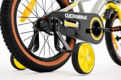 GERMINA Sport 16 2026 dětské chlapecké kolo zeleno-černé 16" s pomocnými kolečky