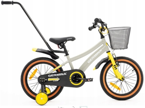 GERMINA Sport 16 2026 dětské chlapecké kolo zeleno-černé 16" s pomocnými kolečky