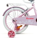 SIROX Rainbow 16 2024 dětské dívčí kolo s košíkem a pomocnými kolečky růžové