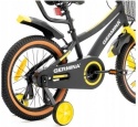 GERMINA Sport 16 2026 dětské chlapecké kolo černo-zelené 16" s pomocnými kolečky