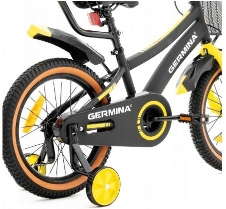 GERMINA Sport 16 2026 dětské chlapecké kolo černo-zelené 16" s pomocnými kolečky