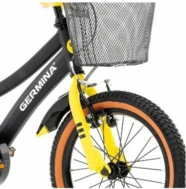 GERMINA Sport 16 2026 dětské chlapecké kolo černo-zelené 16" s pomocnými kolečky