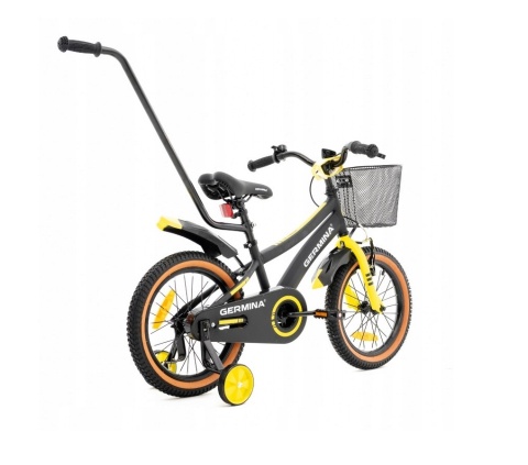 GERMINA Sport 16 2026 dětské chlapecké kolo černo-zelené 16" s pomocnými kolečky