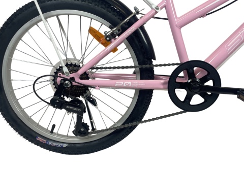 SIROX PINK 20 2026 dětské chlapecké kolo černé 20" 6 rychlostí Shimano s V-Brake