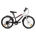 SIROX Rust 20 2026 dětské chlapecké kolo černé 20" 6 rychlostí Shimano s V-Brake