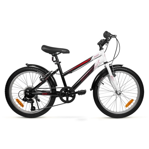 SIROX Rust 20 2026 dětské chlapecké kolo černé 20" 6 rychlostí Shimano s V-Brake