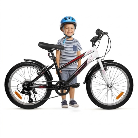 SIROX Rust 20 2026 dětské chlapecké kolo černé 20" 6 rychlostí Shimano s V-Brake