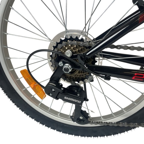SIROX Rust 20 2026 dětské chlapecké kolo černé 20" 6 rychlostí Shimano s V-Brake