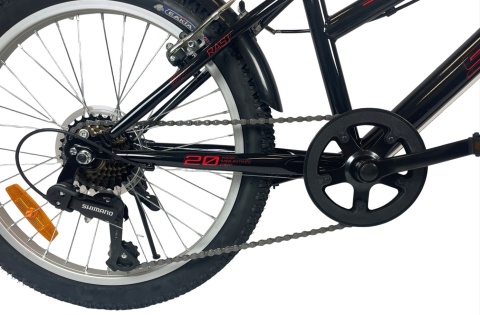 SIROX Rust 20 2026 dětské chlapecké kolo černé 20" 6 rychlostí Shimano s V-Brake