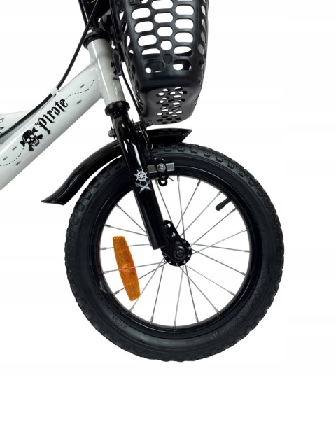 SIROX Pirate 12 2024 dětské chlapecké kolo s pomocnými kolečky bílé