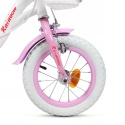 SIROX Rainbow 12 2024 dětské dívčí kolo s pomocnými kolečky růžové