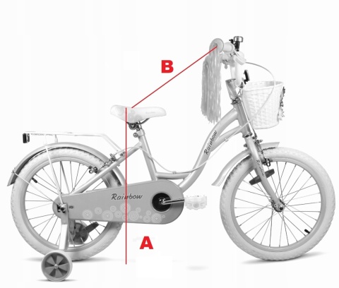 SIROX Rainbow 12 2024 dětské dívčí kolo s pomocnými kolečky růžové
