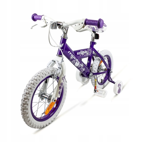 SIROX Montra Eclipse 14 2024 dětské dívčí kolo s pomocnými kolečky fialové