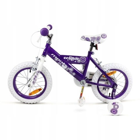 SIROX Montra Eclipse 14 2024 dětské dívčí kolo s pomocnými kolečky fialové