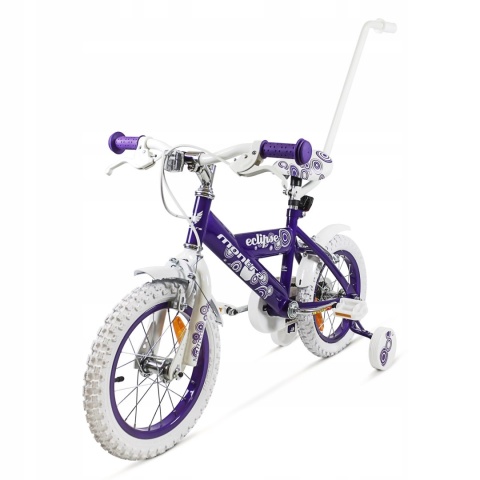 SIROX Montra Eclipse 14 2024 dětské dívčí kolo s pomocnými kolečky fialové