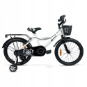 SIROX Pirate 18 2024 dětské kolo s pomocnými kolečky bílé