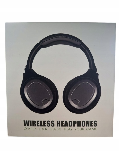 G2E D-814 Bluetooth 5.3 bezdrátová sluchátka přes hlavu s mikrofonem černá